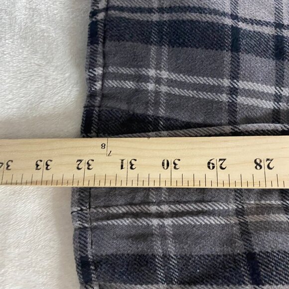 Merona Mens Lined Plaid Gray Flannel Size L Quilted Shirt Jacket Shacket - Picture 9 of 10